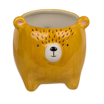 Декоративна керамична саксия, лъв