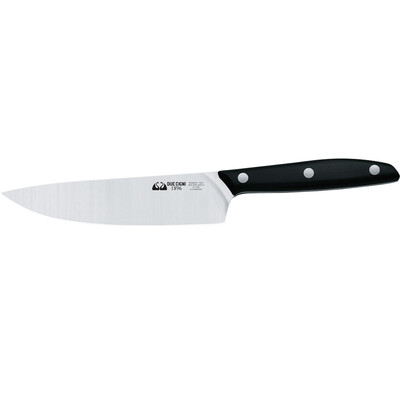 Кухненски нож Due Cigni 1896 Chef Knife 15, универсален, 150мм, гладко острие, POM черен