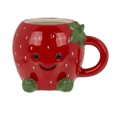 Керамична чаша  Kawaii Strawberry 410 мл