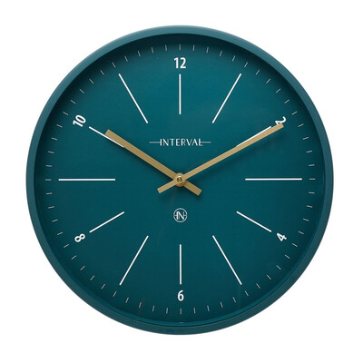 Метален стенен часовник Interval Emerald - 32см