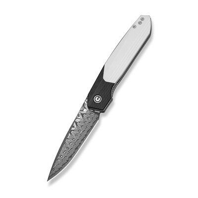 Джобен нож CIVIVI Brr15 Light Black & White G10 Handle / Damascus Blade