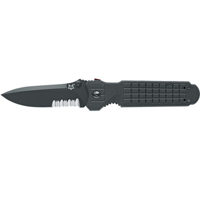 Джобен нож FKMD Predator II - 2F Liner, назъбен, черен