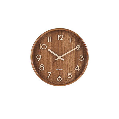 Стенен часовник Karlsson Pure Small Dark wood