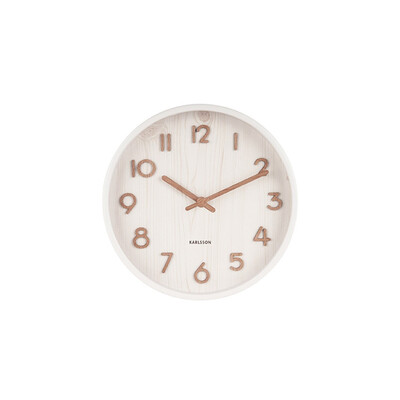 Стенен часовник Karlsson Pure Small White wash