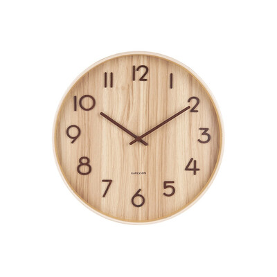 Стенен часовник Karlsson Pure Medium Light wood