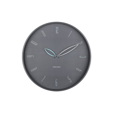 Стенен часовник Karlsson Elegance Petals, тъмносив