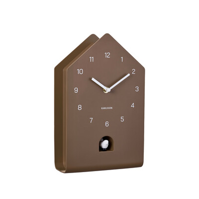 Стенен часовник Karlsson Fino Cuckoo, тъмнокафяв