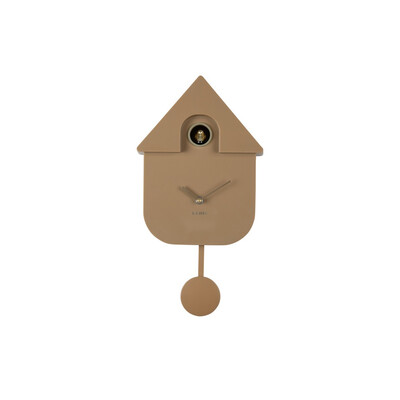 Стенен часовник Karlsson Modern Cuckoo Oro, светлокафяв