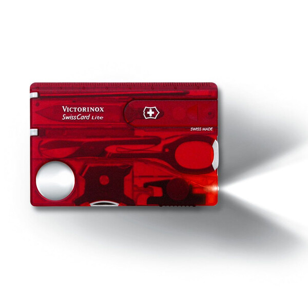 Швейцарски джобен нож-карта Victorinox SwissCard Lite Ruby 0.7300.T