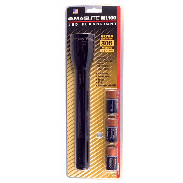 Фенер MAG-LITE® ML100 3-Cell C LED черен, блистер ML100-S3DX6
