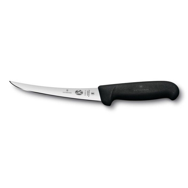 Кухненски нож Victorinox Fibrox за обезкостяване, извито и гъвкаво острие, 150 мм, черен 5.6663.15
