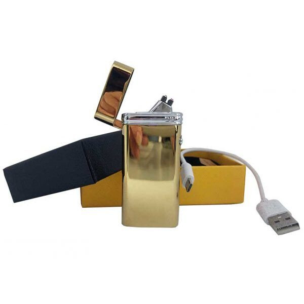 Запалка USB FM-159, с плазмено запалване, златиста 900159-491