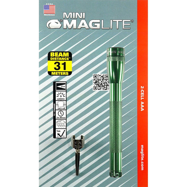 Фенер Mini MAGLITE® 2-Cell AAA т.зелен, блистер M3A396L