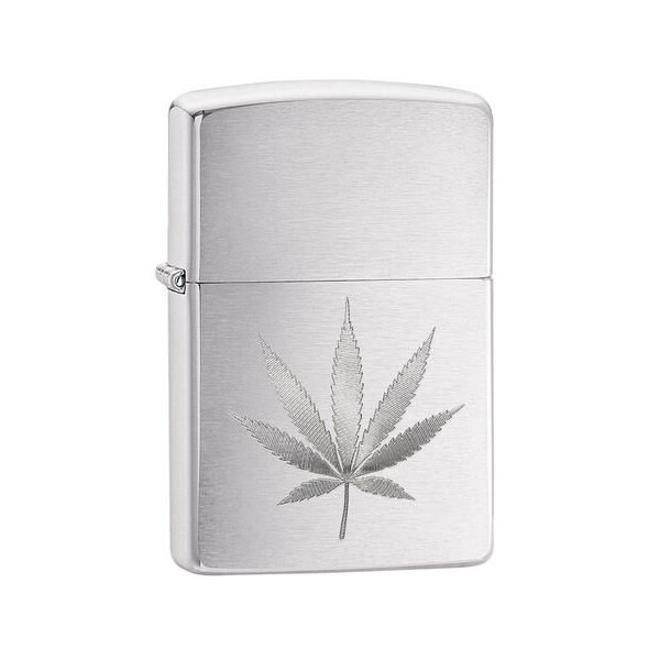 Запалка Zippo, Chrome Marijuana Leaf Design 29587