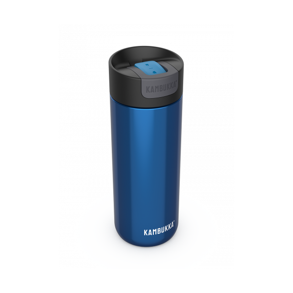 Термочаша ​от неръждаема стомана Kambukka Olympus с термокапак Snapclean®, 500 мл, Swirly Blue 11-02005