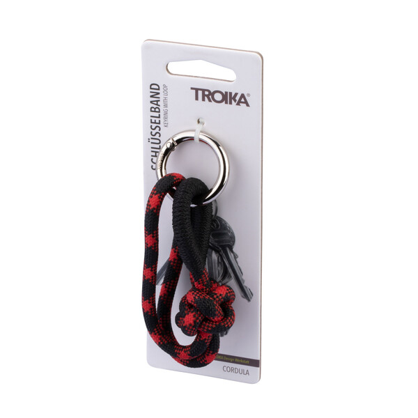 Връзка за ключове Troika-CORDULA-черна KR20-06/BK