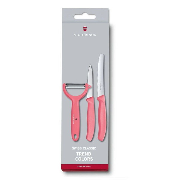 Комплект Victorinox Swiss Classic Trend Colors, два ножа и белачка, розов 6.7116.33L12