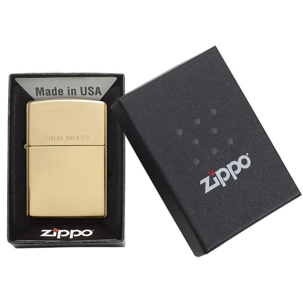 Запалка Zippo High Polish Solid Brass 254
