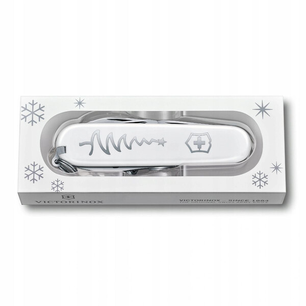 Швейцарски джобен нож Victorinox Sportsman White Christmas Special Edition 2018 0.3804.77