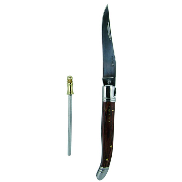 Комплект нож, точило и калъф LAGUIOLE FOLDABLE KNIFE+GRINDER+LEATHER POUCH 40268068