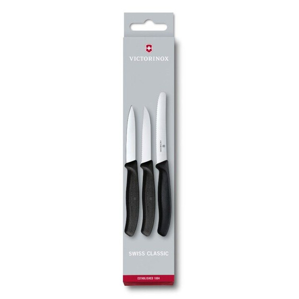 Комплект Victorinox Swiss Classic Paring Knife Set, три ножа, черни 6.7113.3
