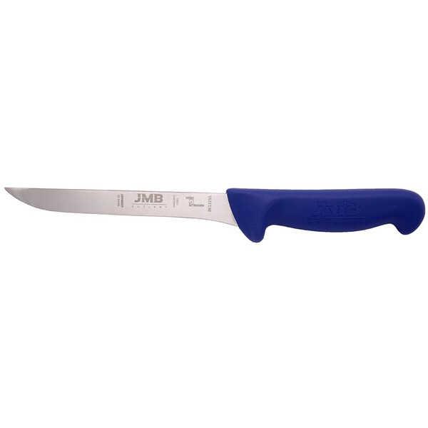 Нож JMB за обезкостяване H2-grip, право, твърдо острие,15см, син BK13150