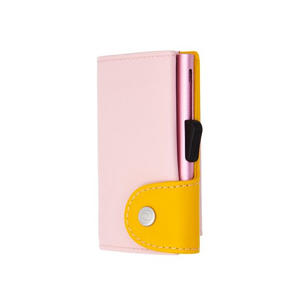 Картодържател C-SECURE с портфейл и монетник, Blush/ Saffron/ Rose Gold cardholder COIN-WCH001-PI-YE-PI
