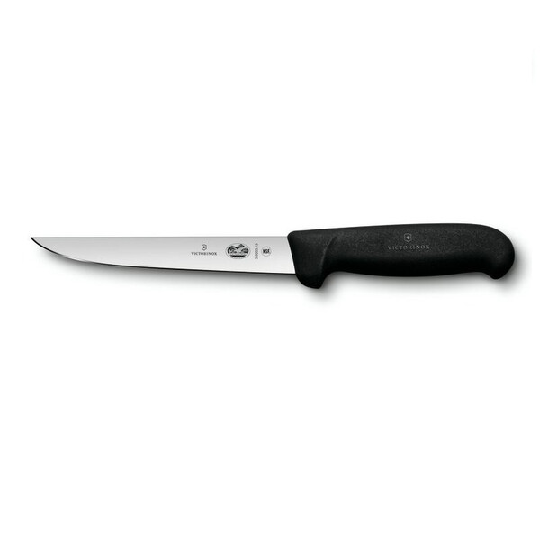 Кухненски нож Victorinox Fibrox за обезкостяване, право острие, 150мм, черен 5.6003.15