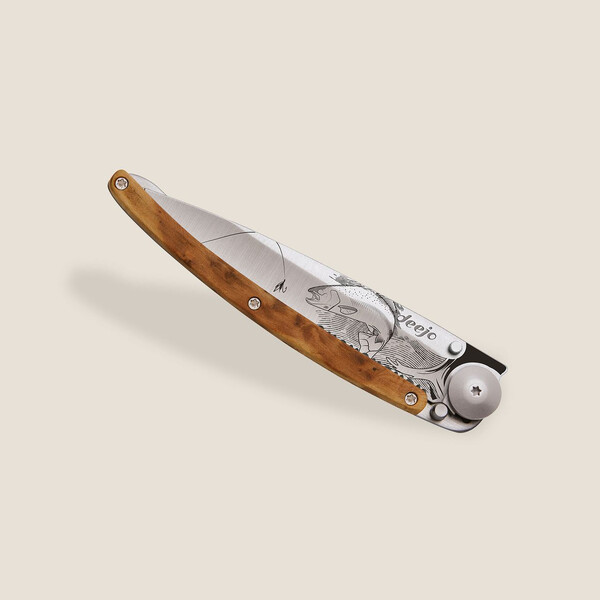 Джобен нож Deejo Deejo 37g, Juniper wood / Trout 1CB000575