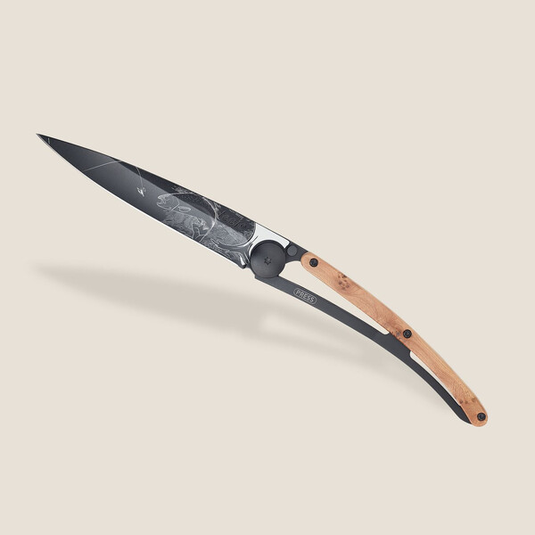 Джобен нож Deejo Deejo 37g, Juniper wood / Trout 1GB000121