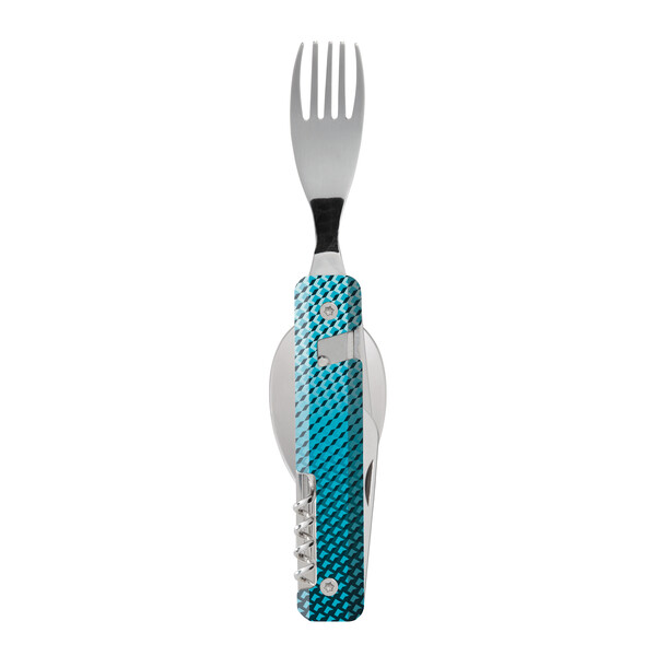 Комплект за хранене Akinod Multifunction Cutlery 13H25, Blue Mosaic A02M00019