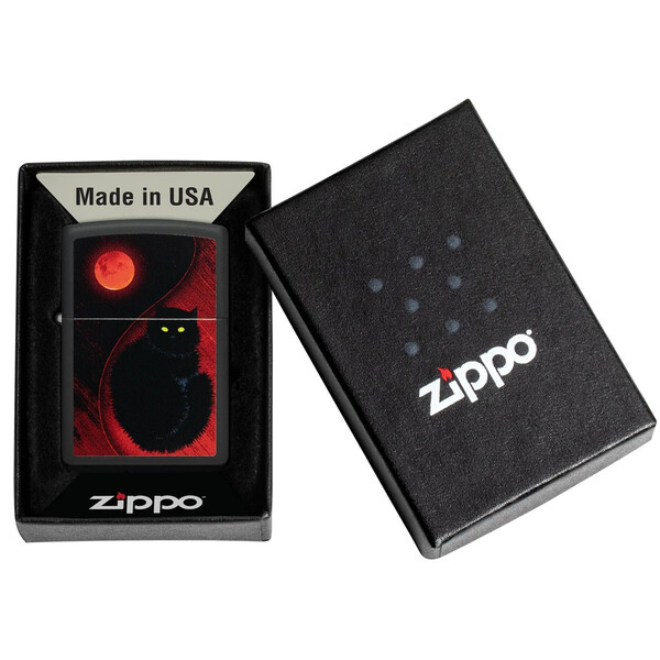 Запалка Zippo 48453 Black Cat Design