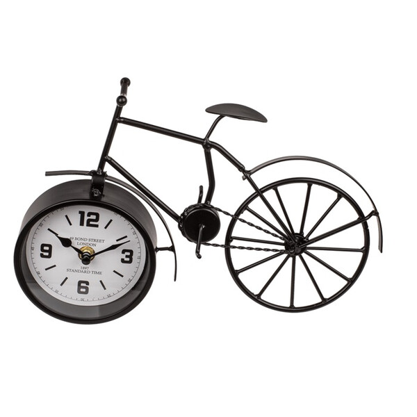 Часовник - черен метален велосипед