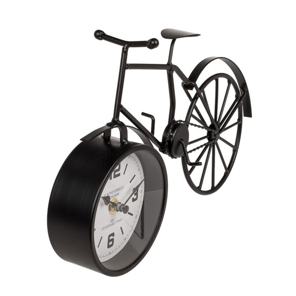 Часовник - черен метален велосипед