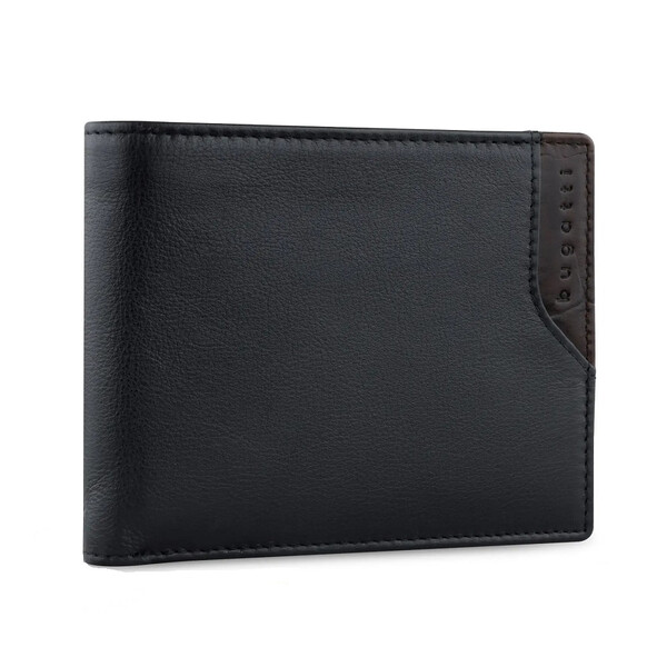 Кожен портфейл Bugatti Corso DeLuxe Wallet With Flap, черен