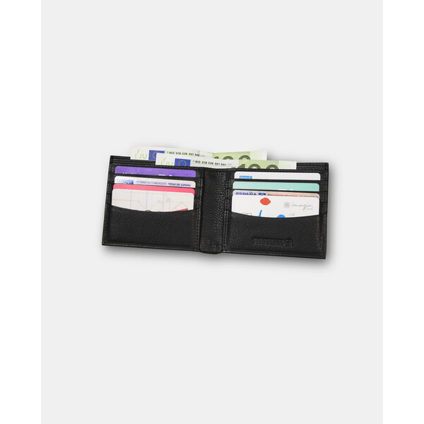Кожен портфейл Swissbags, черен