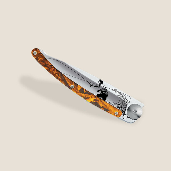 Джобен нож Deejo 37g, Orange camo / Fly Fishing
