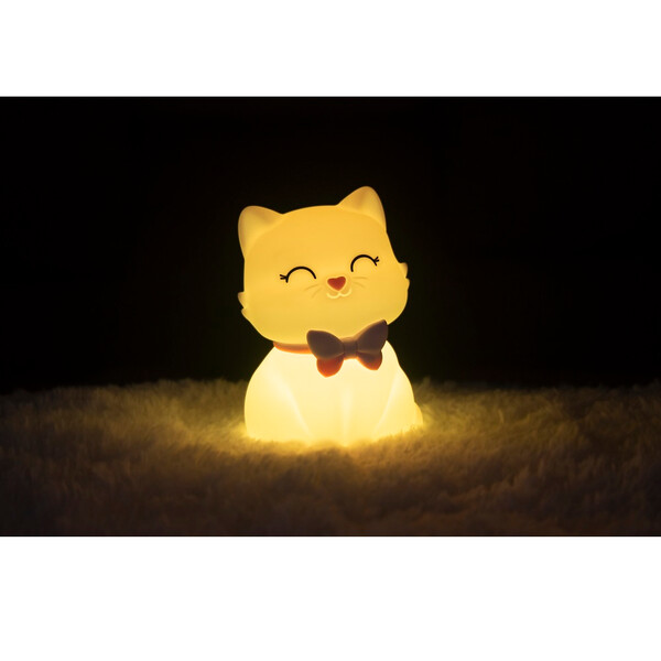 Акумулаторна нощна лампа Dhink® - Cat, бяла