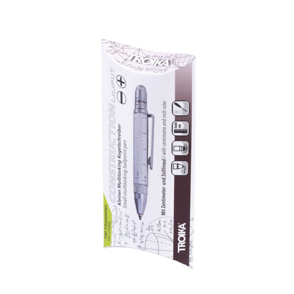 Многофункционална метална химикалка TROIKA LILIPUT TOOL PEN, сребриста