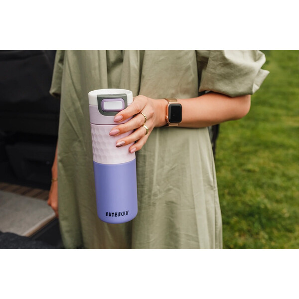 Термочаша ​от неръждаема стомана Kambukka Etna Grip с термокапак 3 в 1 Snapclean®, 500 мл, Pale Purple