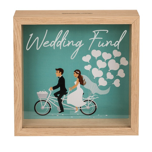 Дървена касичка Wedding Fund