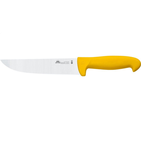 Кухненски нож Due Cigni Professional Butcher Knife, касапски, 18 см, жълт