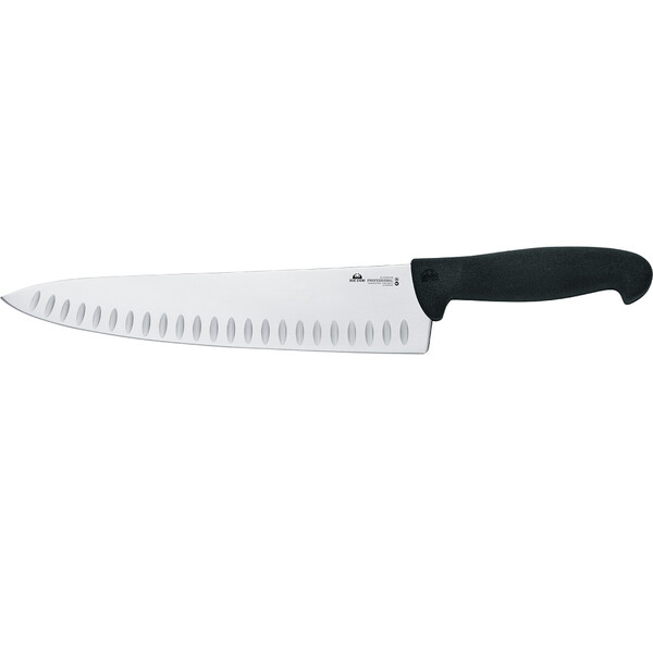 Кухненски нож Due Cigni Professional Chef knife, универсален, 25 см, с жлебове, черен