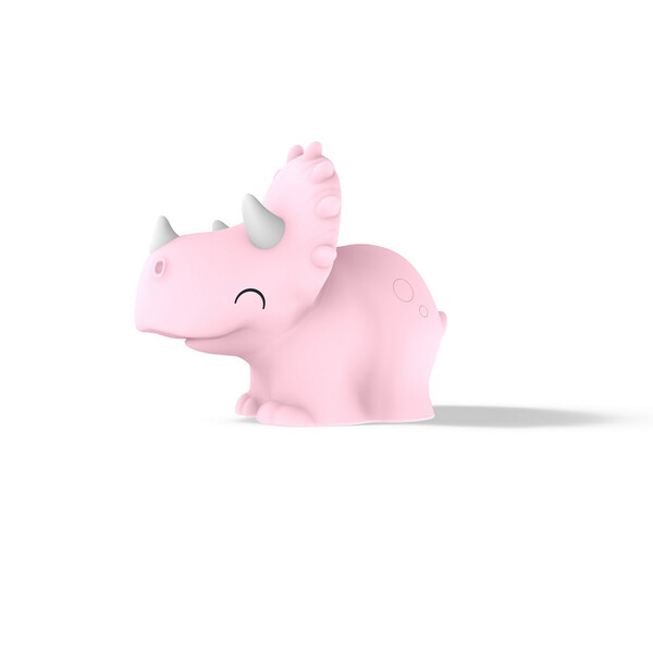 Акумулаторна нощна лампа Dhink® - Triceratops, розова