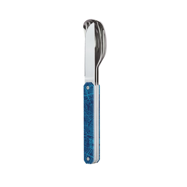 Комплект за хранене Akinod Straight Cutlery 12H34, Downtown Blue