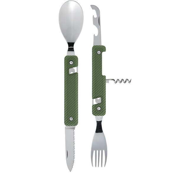 Комплект за хранене Akinod Multifunction Cutlery 13H25, Kaki AluminiumКомплект за хранене Akinod Multifunction Cutlery 13H25, Kaki Aluminium