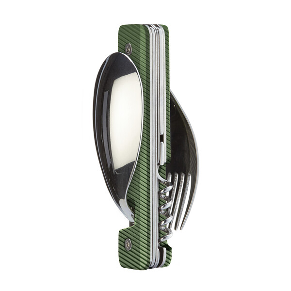 Комплект за хранене Akinod Multifunction Cutlery 13H25, Kaki Aluminium