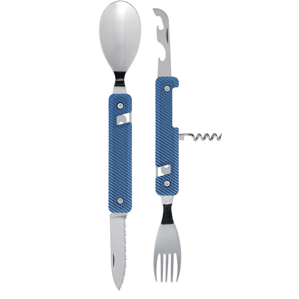 Комплект за хранене Akinod Multifunction Cutlery 13H25, Blue Aluminium