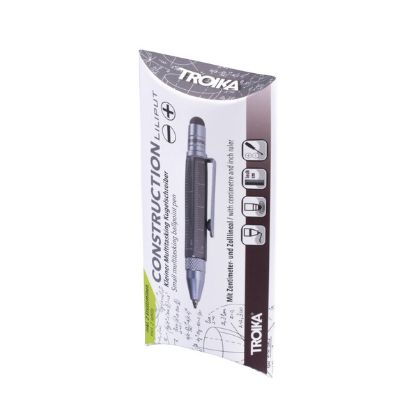 Многофункционална метална химикалка TROIKA LILIPUT TOOL PEN, жълта