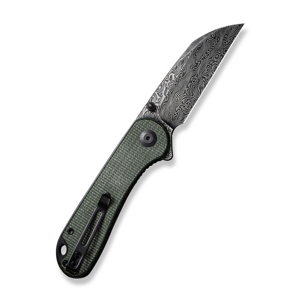 Джобен нож CIVIVI Elementum Micarta Green / Damascus